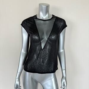 ALO Yoga women black sheer top size S